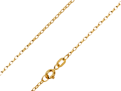 9ct Yellow Gold 1.7mm Belcher Chain 20"/50cm Hallmarked