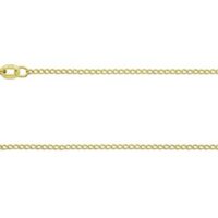 9ct Yellow Gold 1.5mm Curb Chain   18"/45cm Hallmarked