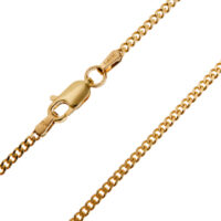 9ct Yellow Gold 1.8mm Diamond Cut  Curb Chain 20"/50cm Hallmarked