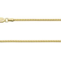 9ct Yellow Gold 1.4mm Franco Chain 20"/50cm Hallmarked
