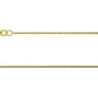 9ct Yellow Gold 0.9mm Round Snake  Chain 18"/45cm Hallmarked