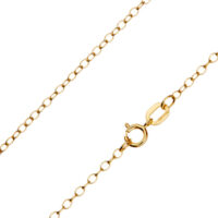 9ct Yellow Gold 1.7mm Trace Chain  16"/40cm Hallmarked