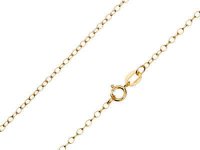 9ct Yellow Gold 1.7mm Trace Chain 16"/40cm Hallmarked