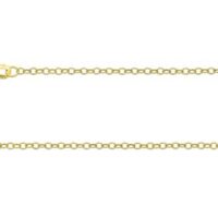 9ct Yellow Gold 1.7mm Trace Chain  20"/50cm Hallmarked