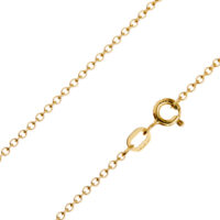 9ct Yellow Gold 1.6mm Trace Chain  16"/40cm Hallmarked