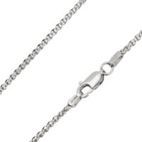 9ct White Gold 1.5mm Spiga Chain   18"/45cm Hallmarked