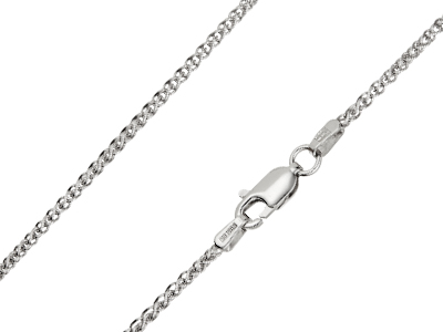 9ct White Gold 1.5mm Spiga Chain 18"/45cm Hallmarked