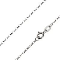 9ct White Gold 1.7mm Diamond Cut   Belcher Chain 20"/50cm Hallmarked