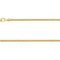 18ct Yellow Gold 1.1mm Franco Chain 18"/45cm Hallmarked