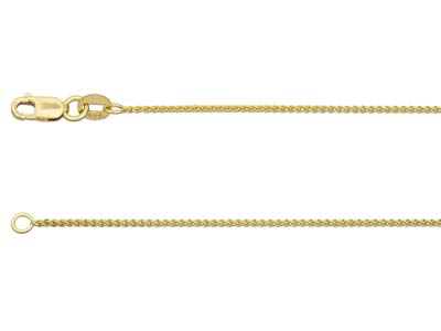 18ct Yellow Gold 1.0mm Spiga Chain 18"/45cm Hallmarked