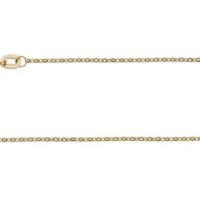 18ct Yellow Gold 1.0mm Diamond Cut Belcher Chain 18"/45cm Hallmarked
