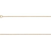 18ct Yellow Gold 0.6mm Diamond Cut Curb Chain 16"/40cm Unhallmarked