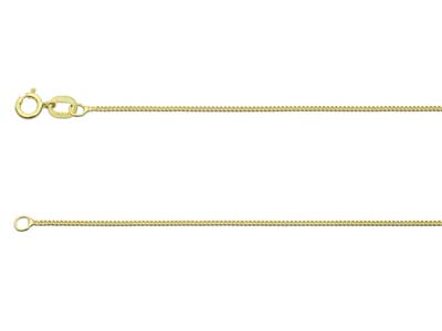 18ct Yellow Gold 0.8mm Diamond Cut Curb Chain 16"/40cm Unhallmarked