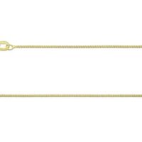 18ct Yellow Gold 0.8mm Diamond Cut Curb Chain 18"/45cm Unhallmarked