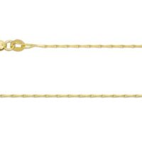 18ct Yellow Gold 1.2mm Barleycorn  Chain 18"/45cm Hallmarked