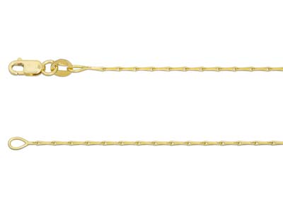 18ct Yellow Gold 1.2mm Barleycorn Chain 18"/45cm Hallmarked