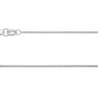 18ct White Gold 1.0mm Spiga Chain  16"/40cm Hallmarked