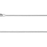 18ct White Gold 1.0mm Diamond Cut  Curb Chain 18"/45cm Hallmarked