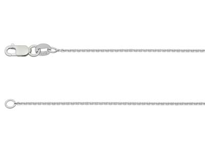 18ct White Gold 0.6mm Belcher Chain 16"/40cm Hallmarked