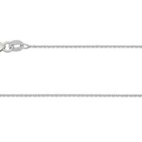 18ct White Gold 0.6mm Belcher Chain 18"/45cm Hallmarked