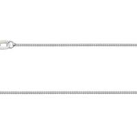 18ct White Gold 0.8mm Diamond Cut  Curb Chain 16"/40cm Unhallmarked