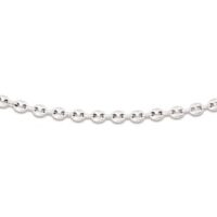 Sterling Silver 4mm Hollow Coffee  Bean Chain 18"/45cm Hallmarked