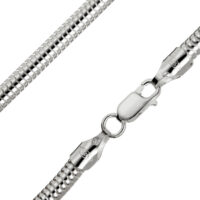 Sterling Silver 5.0mm Round Snake  Chain 16"/40cm Hallmarked, 100%    Recycled Silver