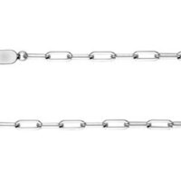 Sterling Silver 3.1mm Wide Square  Wire Trace Chain, 22"/55cm,        Hallmarked, 100% Recycled Silver