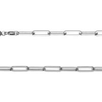 Sterling Silver 3.5mm Wide Square  Wire Trace Chain, 20"/50cm,        Hallmarked, 100% Recycled Silver