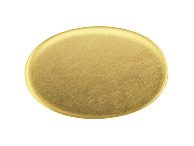 18ct Yellow Gold Blank Kc8208 1.50mm Fully Annealed Oval 19mm X 12.5mm, 100% Recycled Gold