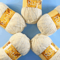 James C Brett Rustic Aran Value Pack-5x400g DAT32 Teal Multi 2000g