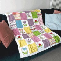 Spring Blanket Knit-Along in King Cole Cottonsoft DK Yarn Pack  16 x 100g