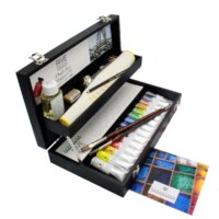 Sennelier Rive Gauche Oil Paints Black Wooden Box Set of 14 x 40ml