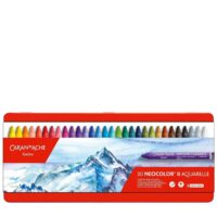 Caran d'Ache Neocolor II tin of 30 Water Soluble Wax Pastels