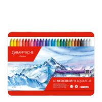 Caran d'Ache Neocolor II tin of 40 Water Soluble Wax Pastels