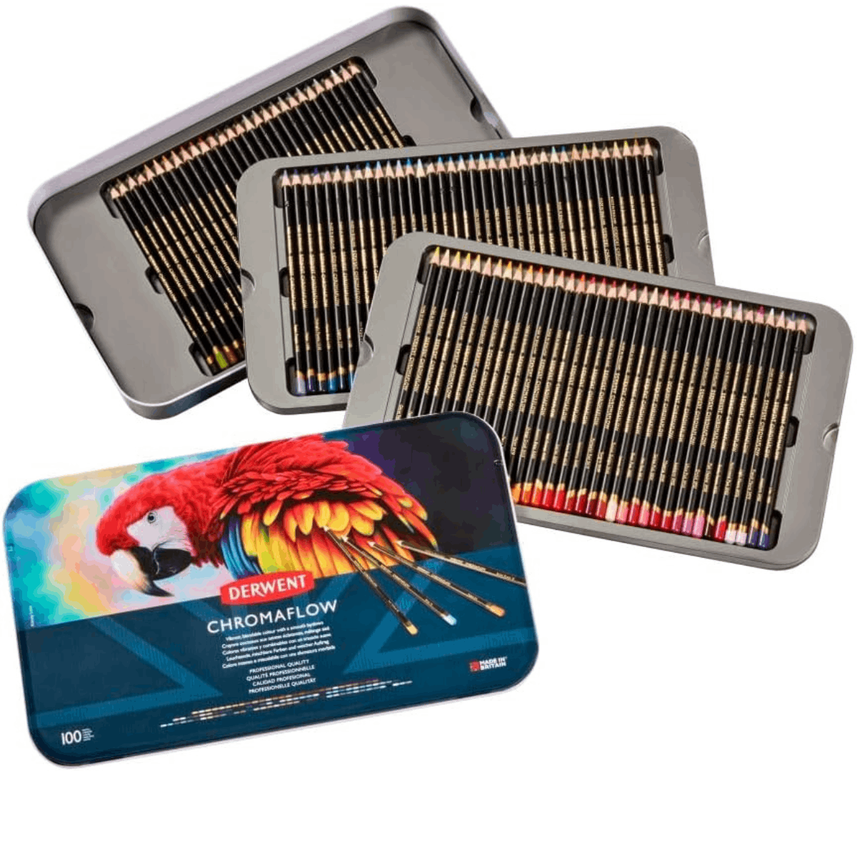 Derwent Chromaflow Pencils Tin of 100