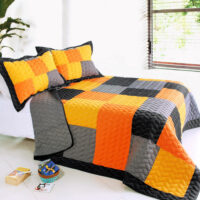 [Mild Winter] 3PC Patchwork Quilt Set (Full/Queen Size)