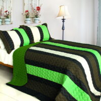 [Lemon Tree] 3PC Patchwork Quilt Set (Full/Queen Size)