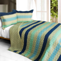 [Rising to the Top ] 3PC Patchwork Quilt Set (Full/Queen Size)
