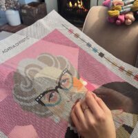 Agatha Christie Tapestry Kit With 100% British Wool, Pink