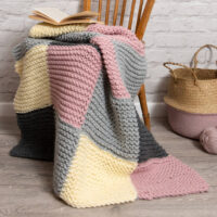 Beginners Chequered Blanket Knitting Kit