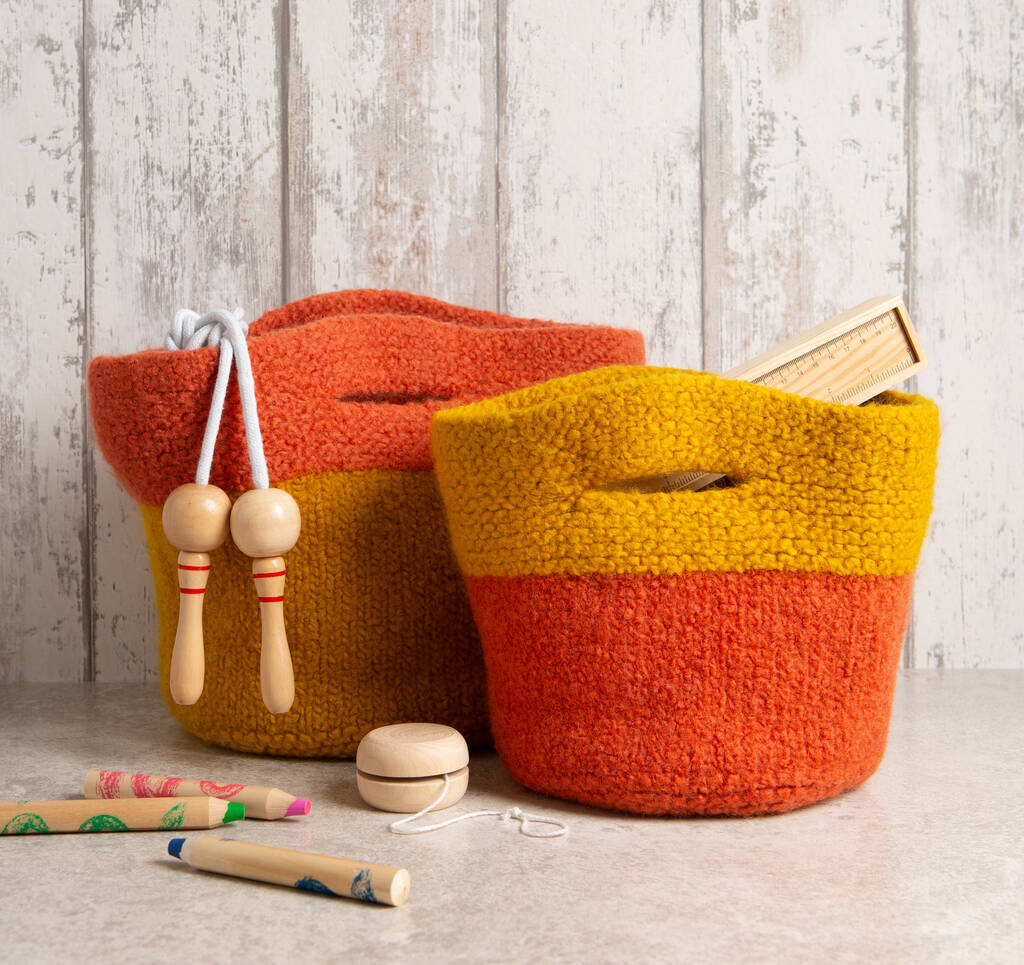 Felted Room Tidies Knitting Kit Cinnamon