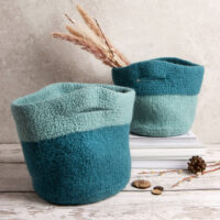 Felted Room Tidies Knitting Kit Teal, Teal