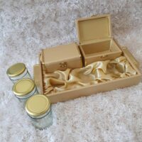 Gold Gift Tray Including Boxes And Jars, Gold