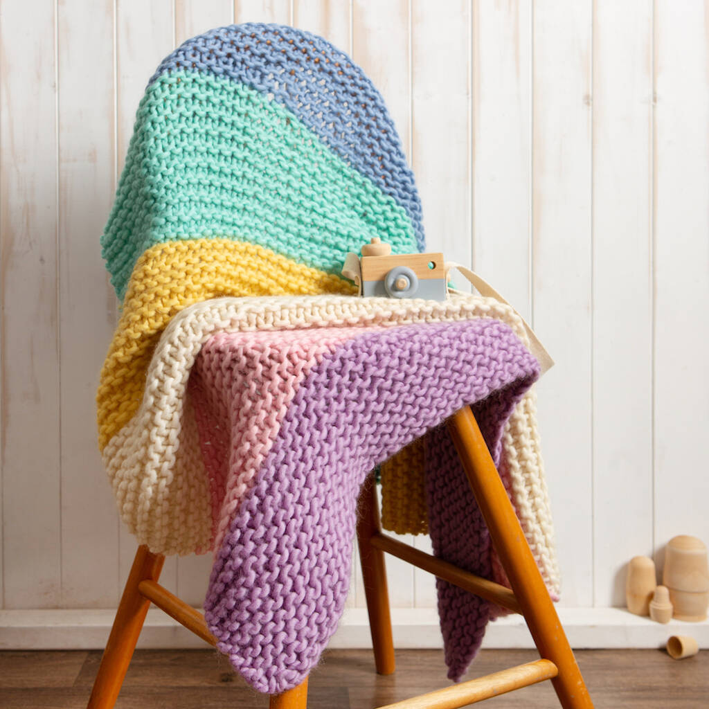 Pastel Dreams Blanket Knitting Kit