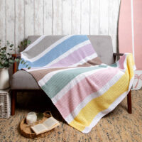 Pastel Rainbow Blanket Beginners Crochet Kit