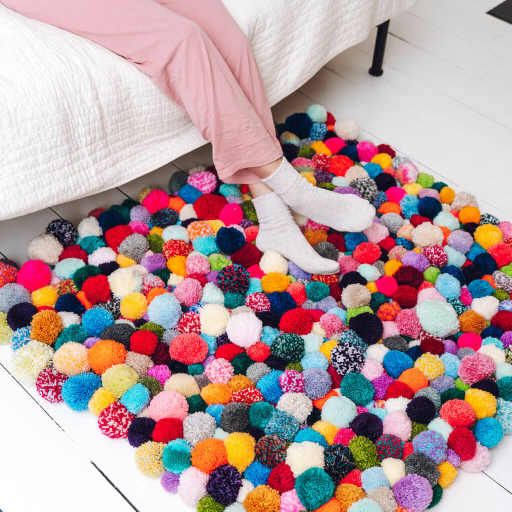 Pom Pom Rug Craft Kit With Wool, Multi-Coloured/Multiple Choices Available