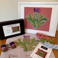The Flanders Scottish Thistle Tapestry Kit, Pink