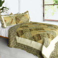 [Melody Fair] 3PC Vermicelli-Quilted Quilt Set (Full/Queen Size)