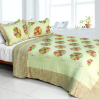 [Round Midnight] Cotton 3PC Vermicelli-Quilted Patchwork Quilt Set (Full/Queen S